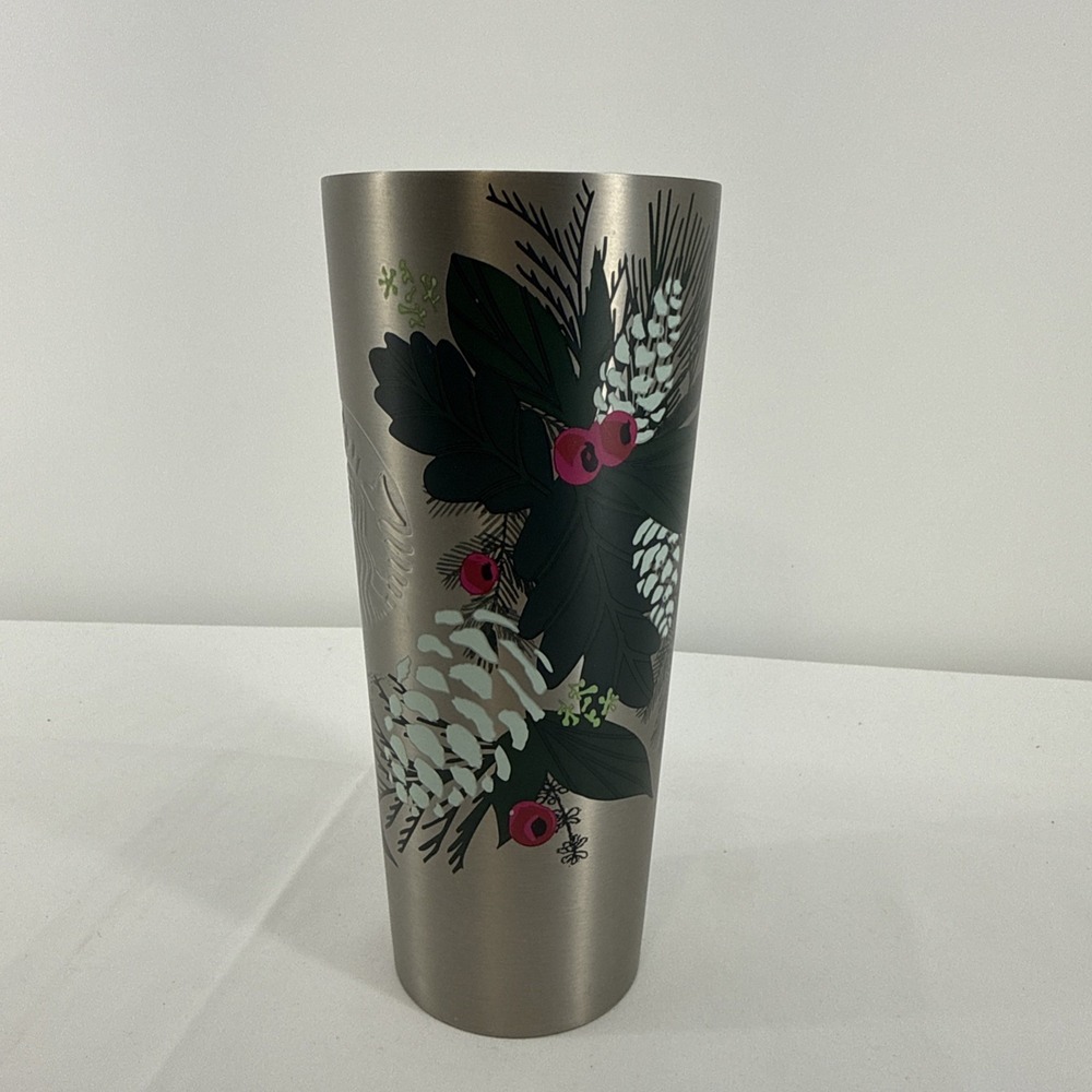 Starbucks Stainless Steel 2020 Holiday Holly Berry 24 oz. Tumbler Christmas